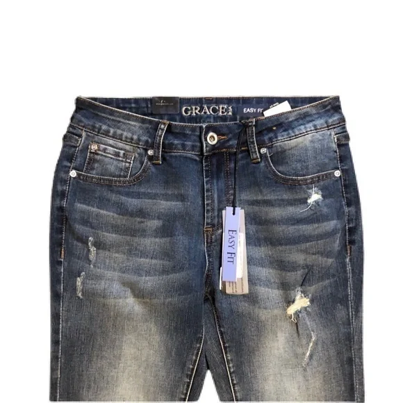 NWT Grace Jeans Classic 2 Tones Washu Mid Rise Skinny Jean - Picture 11 of 13